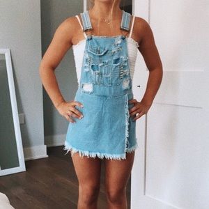Looking for!!! These LF denim overall dress